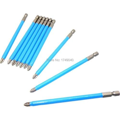 10pcs Non-slip Phillips Screwdriver Bit Set 125mm PH2 Magnetic Screwdriver Quick Release 1/4" Hex Shank Impact Screw Driver Bits