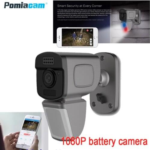 100% Wire-Free Battery WiFi Camera 1080P 2MP HD Outdoor Indoor Security IP Wireless Camera Rechargeable Battery Powered