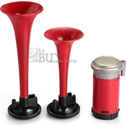 20PCS/LOT 12V Car Boat Truck 178db Air Horn Compressor Dual Tone Trumpet Ultra Loud Kit