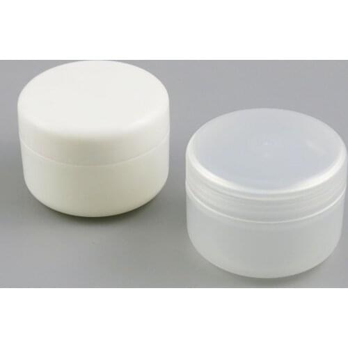 30pcs 250g Big clear white PP Plastic serum syrup Jar Empty Refillable Bottles Cosmetic Jars Makeup Cream Lotion Container