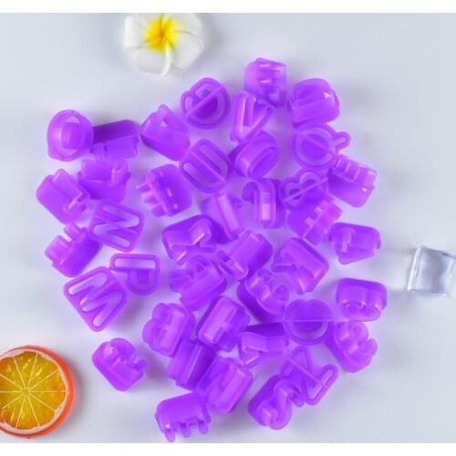 40 PCS Fondant Cutter Cake Decorating Tools Plastic Cupcake Mold Upper Alphabet Capital Letters Number Cut-Outs Cookie Cutter