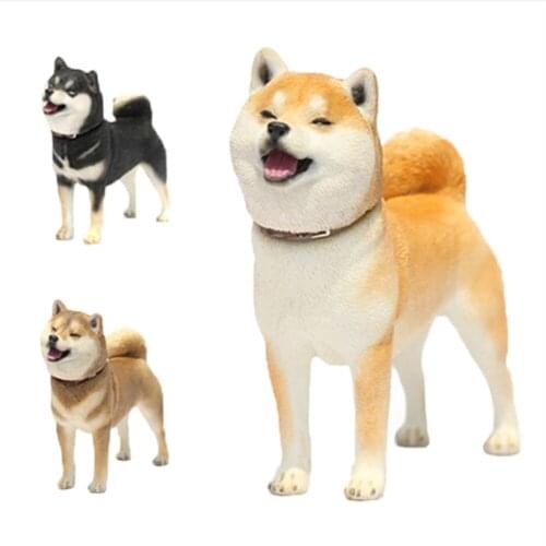 Car Shiba Inu Raise Legs Half Squatting Posture Simulation Dog Animal Model Husky Desktop Car Home Furnishing Decoration