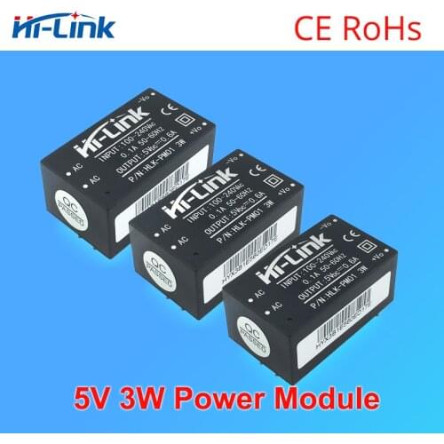 Free shipping 15 pcs/lot HLK-PM01 90 to 264V AC 5V 600mA DC isolated switching power supply module with CE certified