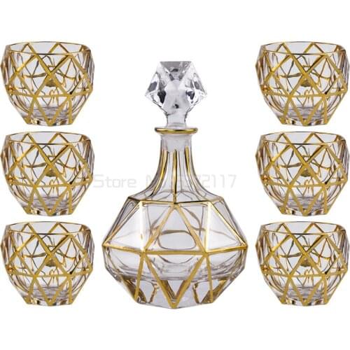 Luxury Various styles Crystal Glass Cup Whiskey and Brandy Wine Glass High Capacity Cup Bar Hotel Party Drinking ware