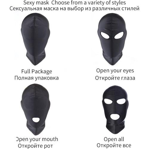 Plus-Sized VersionBdsm Bondage Mask Hood Sm Toys Erotic Fetish Head Restraints Harness Mask Guy Sex Toys For Couples