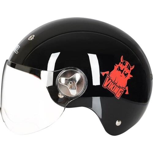 Black Motorcycle Scooter Helmet 3/4 Open Face Helmet Summer Biker Helmet Chopper Casque Motobiker Motociclismo Casco Moto