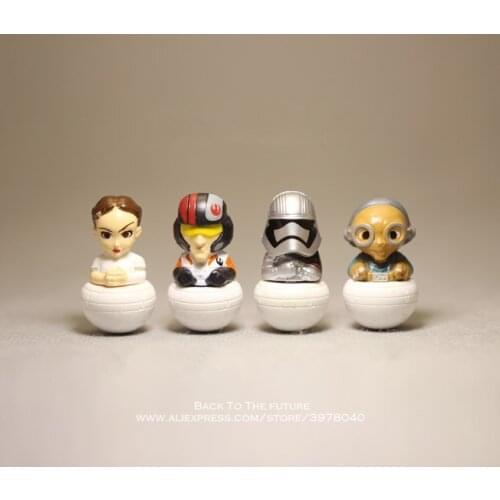 Disney Star Wars tumbler 3.5cm Q version Action Figure Posture Anime Decoration Collection Figurine Toys model for children gift