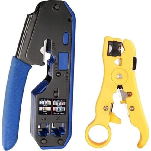Hot SV-All In One RJ45 Tool Network Crimper Cable Crimping Tools For RJ45 Cat7 Cat6 Cat5 RJ11 RJ12 Modular Plugs Clips Pliers