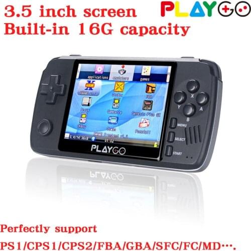 NEW Arrival Opendingux 3.5 Inch IPS Retro Video Handheld Game Console Built in 16GB SD card 64 Bit Emulator console for PS1 GBA