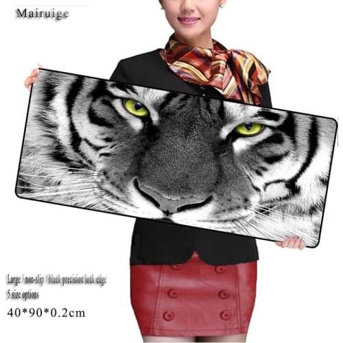 Mairuige Shop Face of The Tiger Large Game Gaming Mouse Pad High Quality DIY Picture with Edge Locking Mouse Mat for CSGO Dota 2
