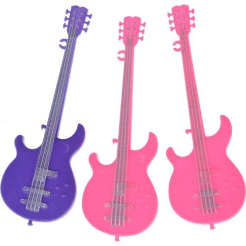 1PC Random color 14.5cm Kid Play House Toy Violin For Barbie Doll Dreamhouse Birthday Xmas Gift Cute Dolls Accessories