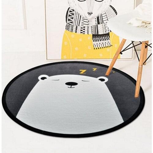 Cartoon animal circle carpet Bedroom living room tea table hanging basket kids play rug room carpet computer chair mat tapetes