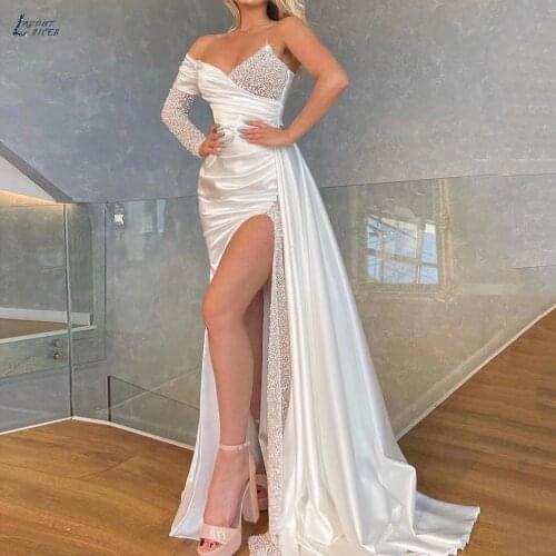 LAYOUT NICEB Womens One Shoulder Evening Dresses