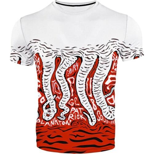 Fashion 3D Octopus print mens T-shirt summer Harajuku casual sleeve short sleeve T-shirt tea shirt Unisex hip hop T-shirt