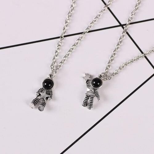 2020 Latest Fashion Mens Necklace Astronaut Pick Stars For You Pendant Zinc Alloy Chain Men And Women Birthday Jewelry Gifts