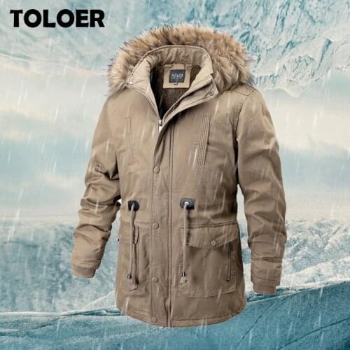 Fur Collar Hooded Men Winter Jacket 2021 New Fashion Warm Wool Liner Man Jacket and Coat Hat Detachable Windproof Male Parkas