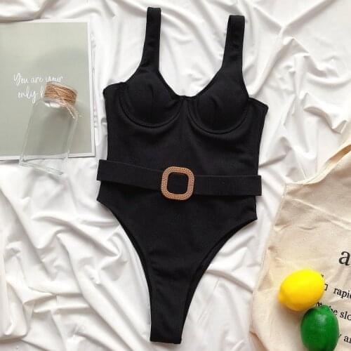 2021 New Fashion Ladies Solid Color Swimsuit Sexy Tight-fitting High Elastic One-piece Swimsuit Swimsuit Bikini
