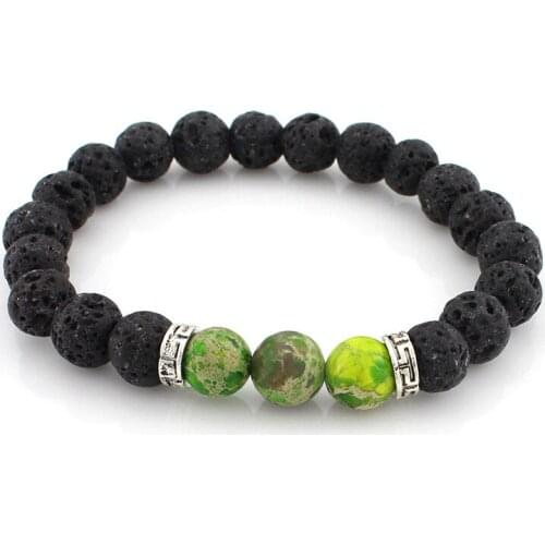 New Arrival beads Jewelry for men 8mm Black Matte Lava Stone Beads yoga Fitness Fashion Fit Life Bracelets wholesale