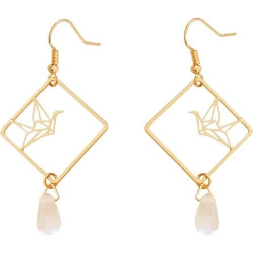 Original Design Fashion Girl Temperament Feeling Drop Earrings Earrings Hollow Out Art Wholesale Fashion Popular Earrings