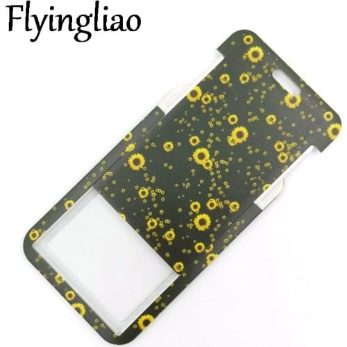 Flowers Sunflowers Credit Card ID Holder Bag Student Work Name Women Travel Card Cover Badge Car Keychain Gifts Accessories