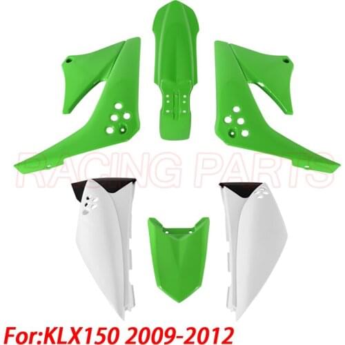 Complete Bodywork Fairing For Kawasaki KLX 150 KLX150 Green Plastic Front & Rear Side Cover Mudguard Fender