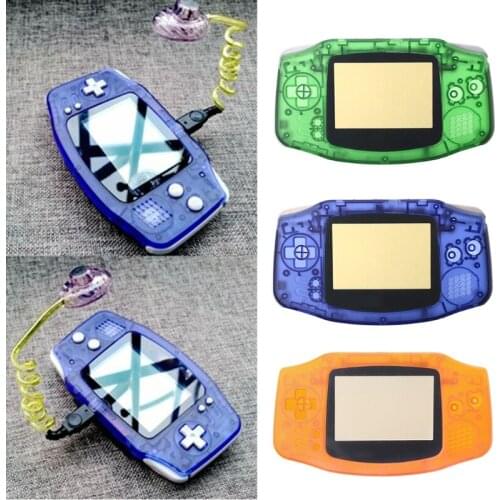 Transparent Full Set Case Cover Frame Repair Parts Kit Compatible For Nin-tendo GameBoy Advance GBA