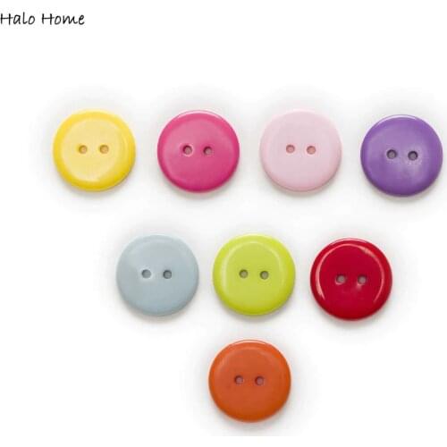 30/50pcs 2 Hole Round Colorful Resin Button Optional Clothing Home Decor Craft Scrapbook Sewing Accessories Card Making DIY 23mm