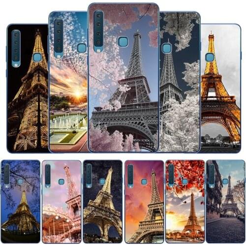 Romantic Paris Eiffel Tower Silicone phone case For Samsung A3 A5 A6 A7 A8 A9 2015 2016 2017 2018 Pro soft Back phone Cover