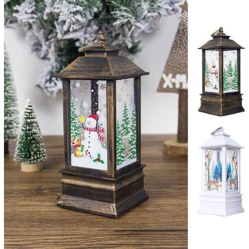 Christmas Night Light Room Decor Elk Snowman Light for Home