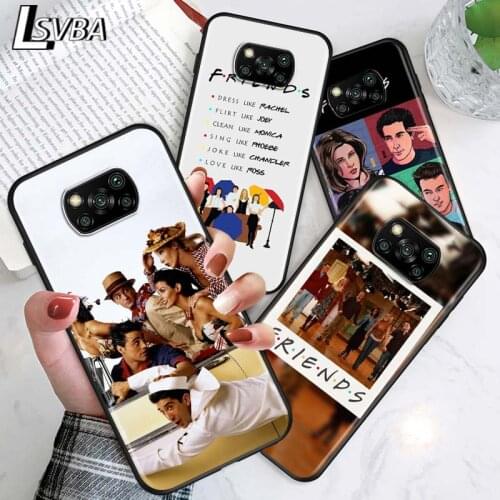 Friends TV Show Series for Xiaomi Poco X3 NFC X2 M3 M2 F2 F3 Pro C3 F1 A2 Lite Mix3 Play Silicone Soft Black Phone Case