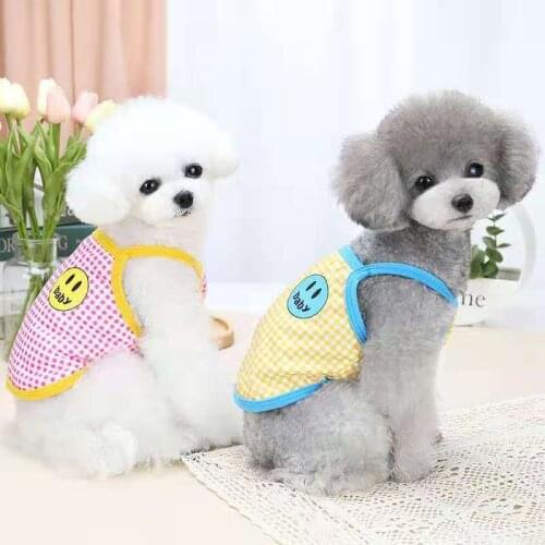 Dog Summer camisole Cute Printed Puppy Dogs Vests Clothes French bulldog Chihuahua Pet Cat Clothes Vest For Small Dogs Costume