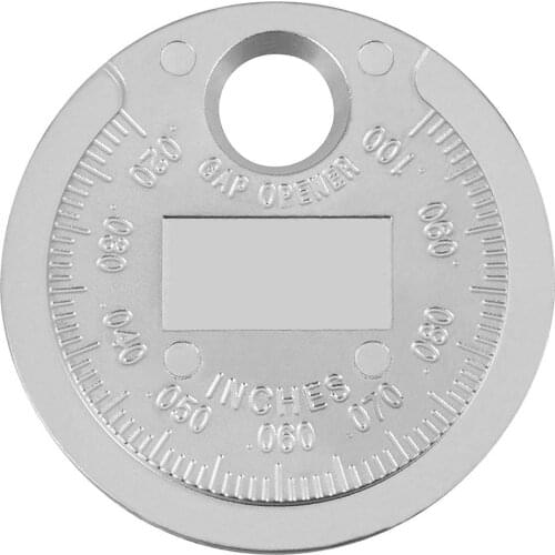 0.02''-0.1'' INCH Coin Type Spark Plug Gauge Ignition Spark Plug Gap Gauge Tool Caliber Measurement Tool