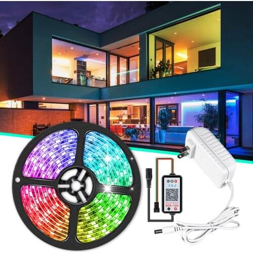 LED Light With 12v Black APP Bluetooth Control Color RGB Outdoor Waterproof 1M 2M 3M 4M 5M Remote Control TV Background Lighting