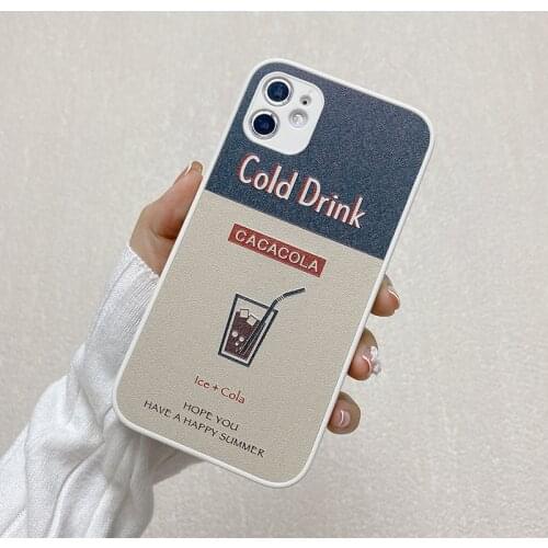 Shockproof Hot Potato Cold Drink Lovely Case for iPhone 12 Pro Max Back Phone Cover for 12 11 Pro Max X XS XR 8 7 Plus SE 2020