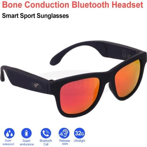 Smart Sunglasses Sport Bone Conduction Bluetooth Sunglasses Wireless Stereo Music Sunglasses Sports Headset Headphone