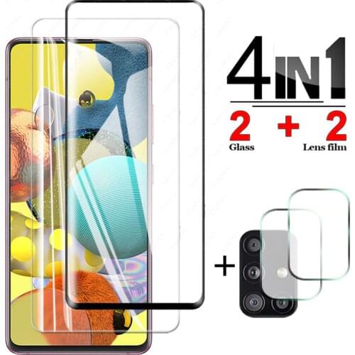 4 In 1 Camera Glass for Samsung Galaxy A51 5G Screen Protector Tempered Glass Samsun A71 A 71 51 A515F A715F Protective Film