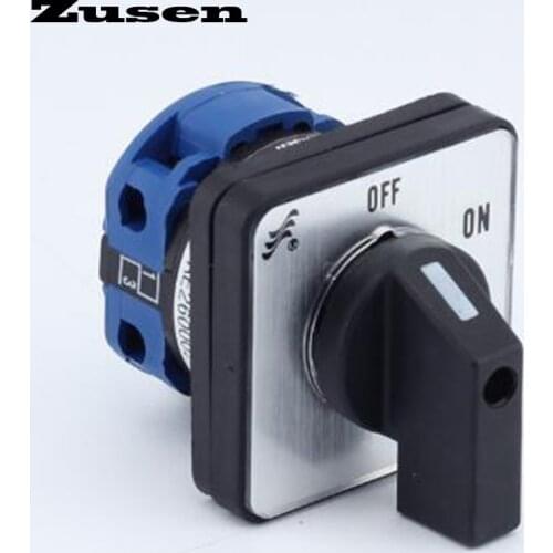 Zusen LW26-20 on/off 440V Ui 660V 20A Rotary Cam Switch 2 position 1 Poles 4 terminals