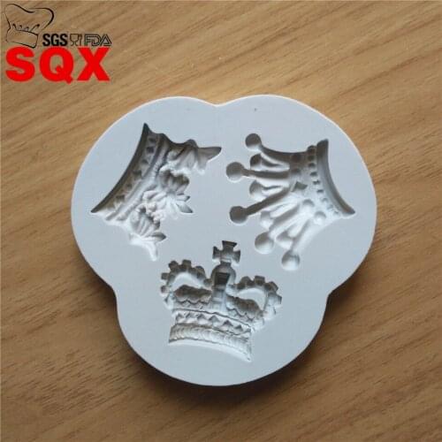3PCS different Silicone Crown Shaped Baking Mold Fondant Cake Tool Chocolate Candy Cookies Pastry Soap Moulds SQ16196