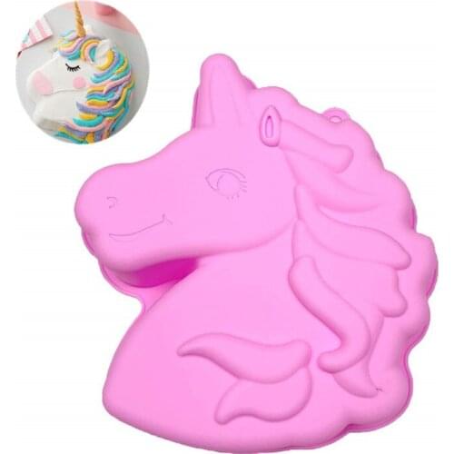 3D Big Silicone Cake Molds Unicorn Shape Cake Bakeware Baking Tools Mousse Cake Moulds Baking Pan Fondant Kitchen Accessories