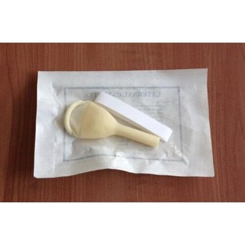 50pcs Sterilized disposable Medical male urine collector Latex urine bag external catheter, size 25mm 30mm 35mm 40mm choose