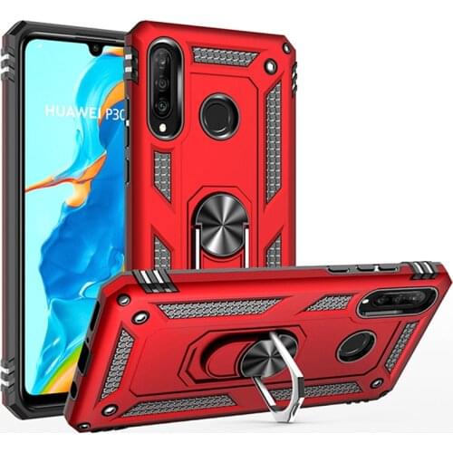 Armour Car Ring Holder PC Phone Case For Huawei Y5 Y6 Y7 Y9 Prime 2019 Covers For Huawei P20 P30 Mate 20 30 40 Lite Nova 4 5 Pro