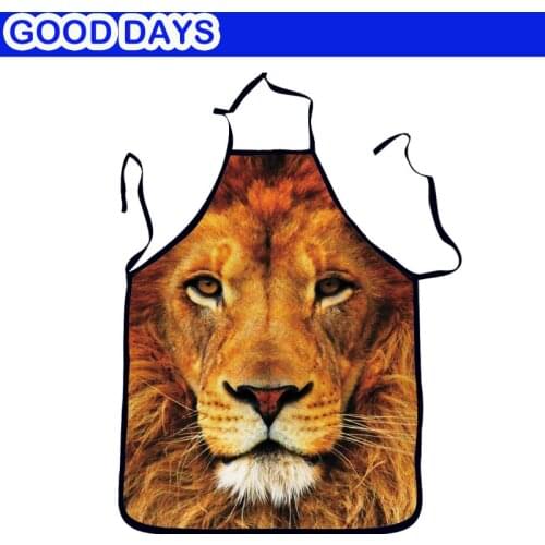 Avental cozinha Lion Kitchen Apron for Woman Men Cooking Cleaning Restaurant Apron Outdoor BBQ Apron Wedding Funny Apon