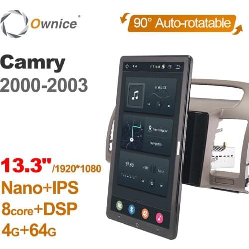 Android 10.0 Ownice Car Radio 1din for Toyota Camry 2000 - 2003 Car Auto Audio Video System Unit HDMI 13.3 Inch 1920*1080