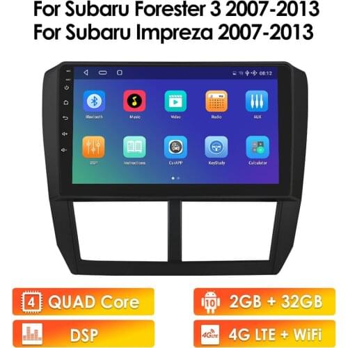 OSSURET Android Car Radio for Subaru Forester 3 SH Impreza 2007 - 2013 Car Autoradio Multimidia Video Player GPS Carplay Wifi