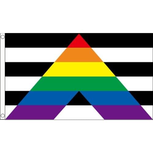 Free shipping xvggdg 90+150cm LGBT transgender pride Flag rainbow pride Gay Straight Ally Flag