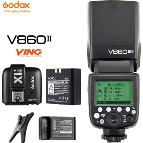 Godox V860II-S TTL Speedlite HSS GN60 2.4G Wireless Li-ion Battery Flash Light +X1T-S Flash Trigger Transmitter for Sony Camera