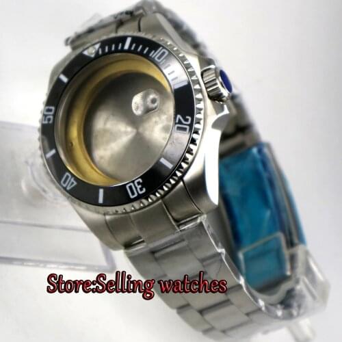 40mm sapphire glass date sub Watch Case fit ETA 2836 miyota 8215 MOVEMENT