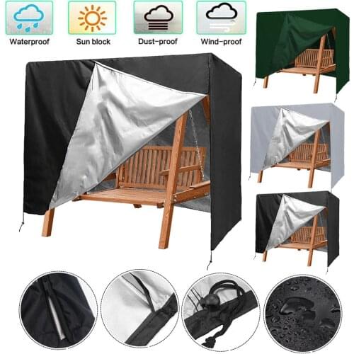 3-Seater Swing Cover Outdoor Garden Dustproof Waterproof Hammock Swing Cover Patio Anti-UV Sun Shade Chair Cover Protector D30