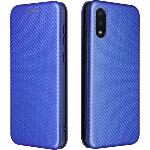 With Card Pocket Carton Fiber Case for Samsung Galaxy A02 A72 A52 A42 A32 5G A51 A71 A81 S21 S20 FE M31S Note 20 Back Cover