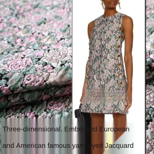 Elegant embossed three-dimensional yarn-dyed embossed jacquard fabric, sewing fabric factory shop is not out of stock